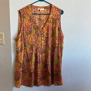 Plus size v neck top